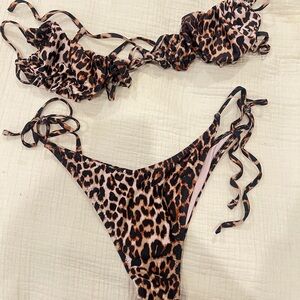 Leopard Print Bikini Set